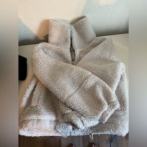 Lululemon Cropped Fleece /Shearling Jacket